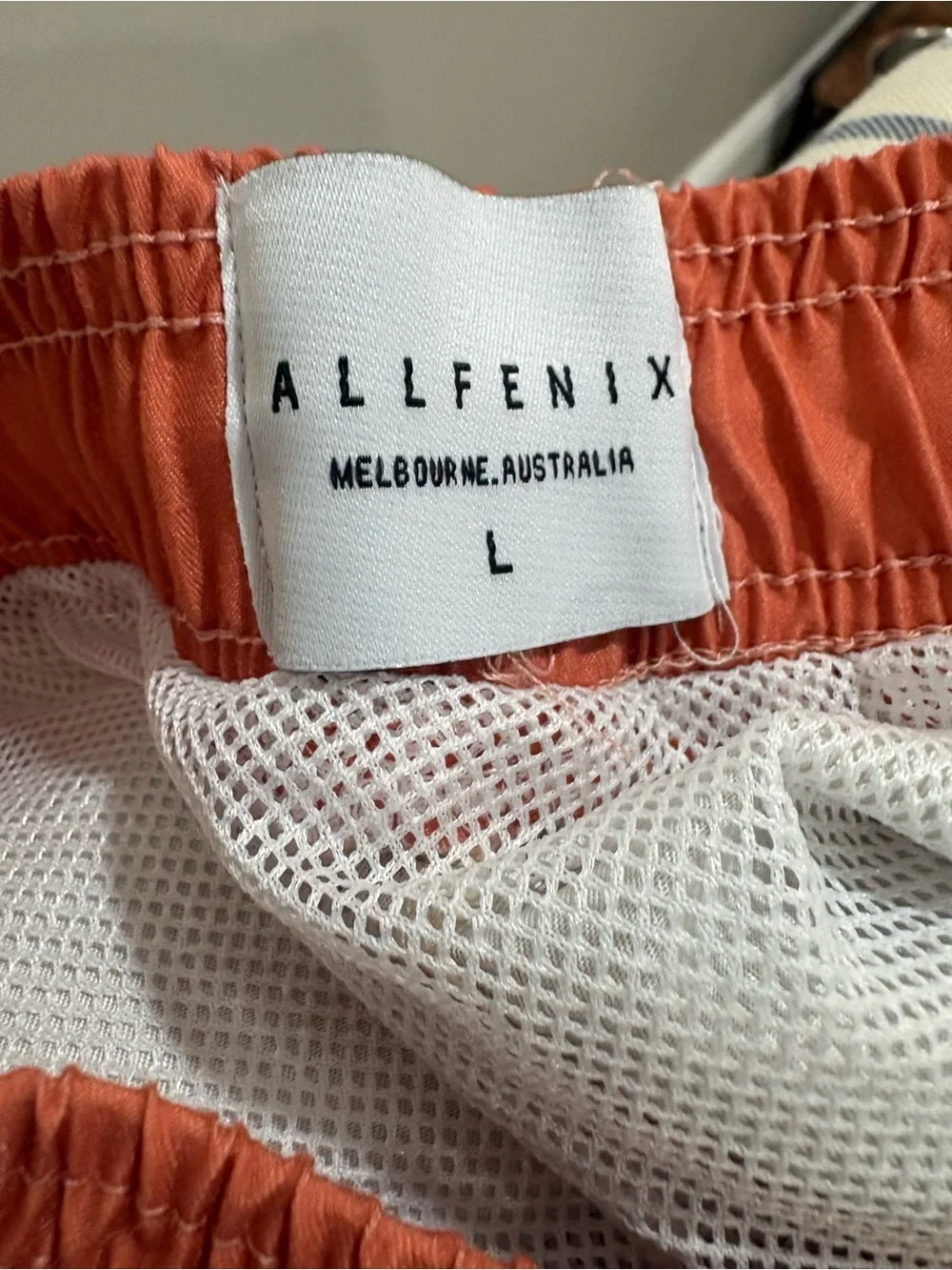 ALLFENIX MENS SWIM SHORTS NEUTRAL Beige  COLOR Size Large
